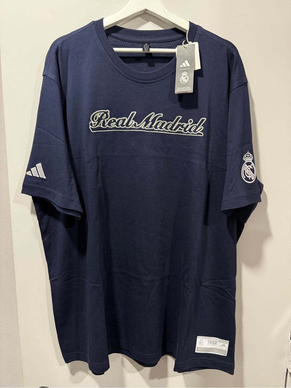Adidas Real Madrid Embroidered Shirt Sz. XXL New With Tags.